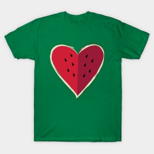 Chill Watermelon Heart by Cricky T-Shirt